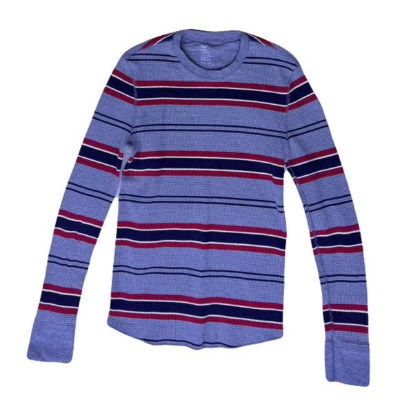 Gap Long Sleeve Striped Thermal Shirt - Men's Small - Gray - Gently Used - Picture 1 of 3